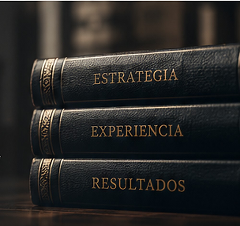 Libros jurídicos que representan estrategia, experiencia y resultados