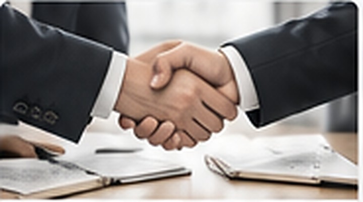 Personas cerrando un acuerdo profesional